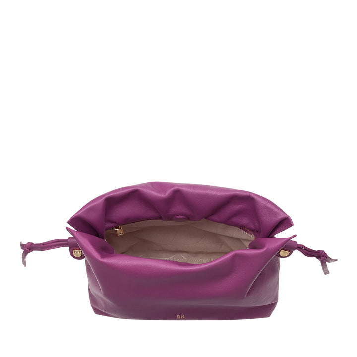 DUDU Sac en Cuir pour Femme avec Fermeture à Cordon - Sac à Bandoulière Élégant, Compact et Pratique pour Chaque Occasion avec Bandoulière Réglable