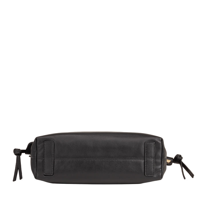 DUDU Damen-Ledertasche mit Kordelzugverschluss – Elegante, kompakte und praktische Umhängetasche für jeden Anlass mit verstellbarem Riemen