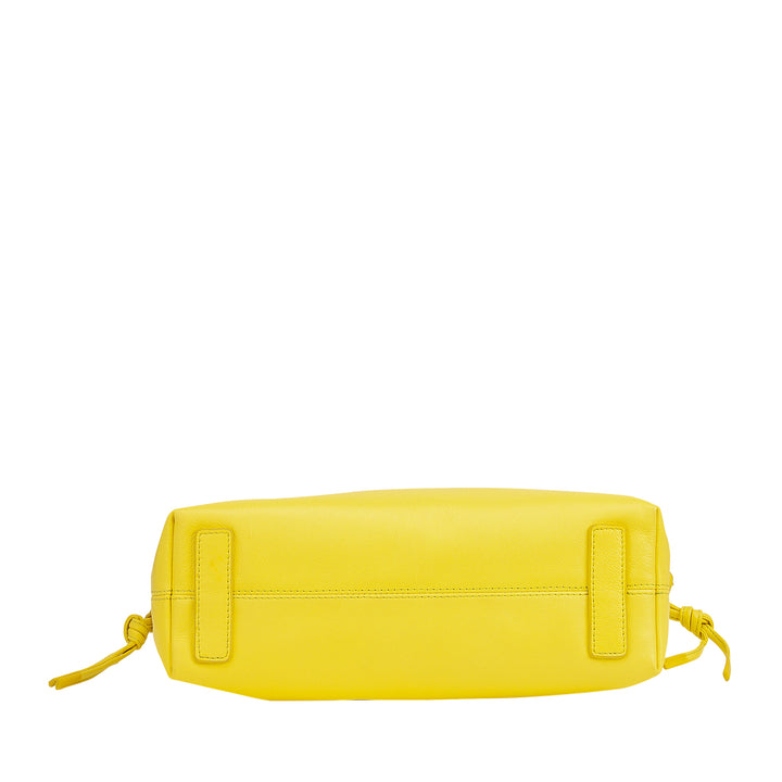 DUDU Sac en Cuir pour Femme avec Fermeture à Cordon - Sac à Bandoulière Élégant, Compact et Pratique pour Chaque Occasion avec Bandoulière Réglable