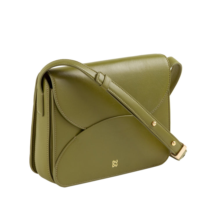 DUDU Borsa a Tracolla Donna in Pelle con Patta Modello Envelope – Borsetta Piccola Elegante e Versatile con Tracolla Regolabile, Borsa Perfetta per Ogni Occasione