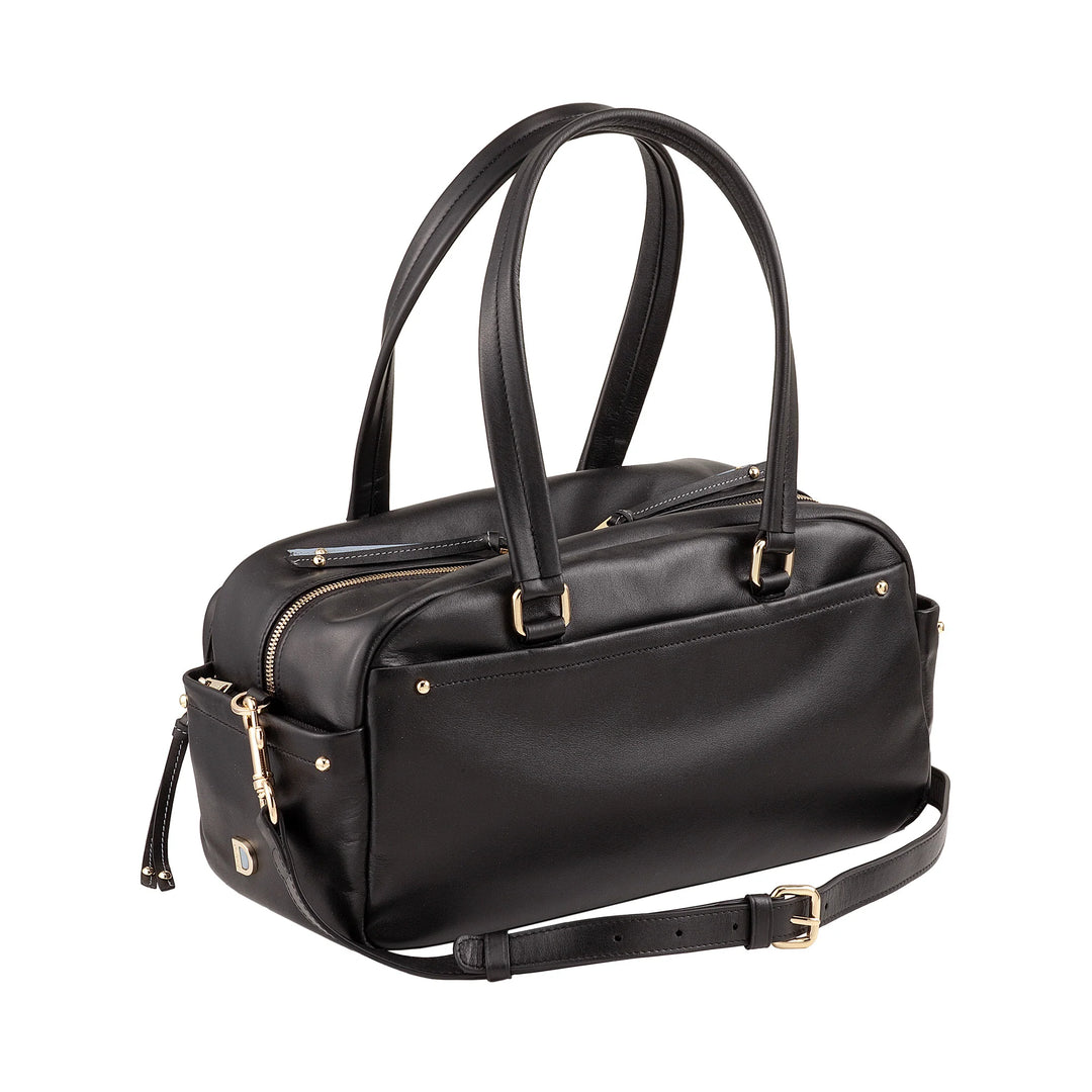 DUDU Grand Sac Cartable en Cuir pour Femme avec Poches Externes et Bandoulière Amovible, Spacieux et Élégant - Sac Main et Bandoulière avec Fermeture Éclair, Style Moderne