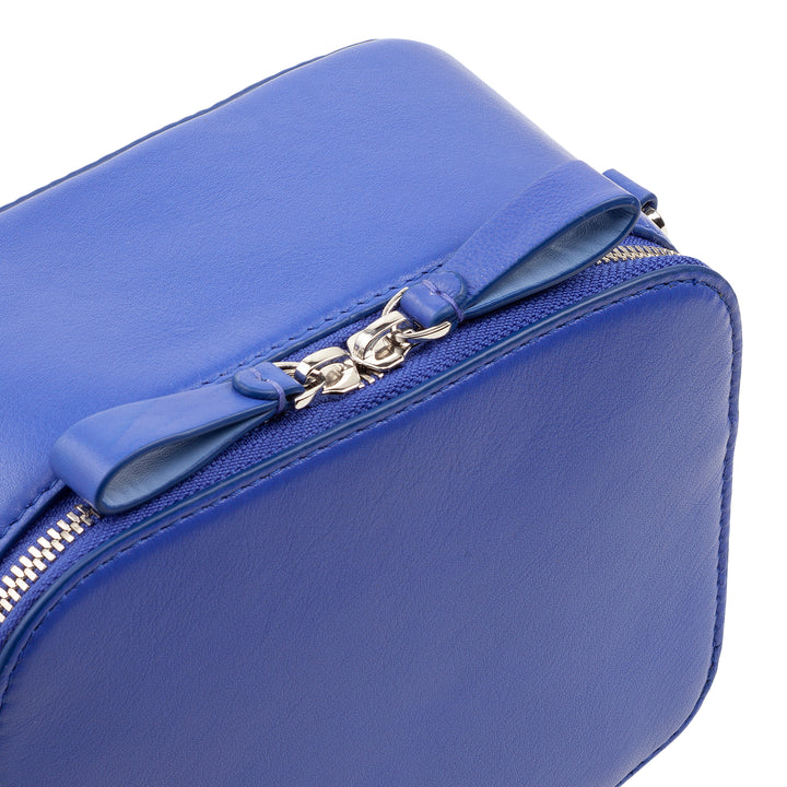 DUDU Petit sac à bandoulière en cuir pour femme, sac pour appareil photo avec double bandoulière, fermeture éclair, sac au design compact et élégant