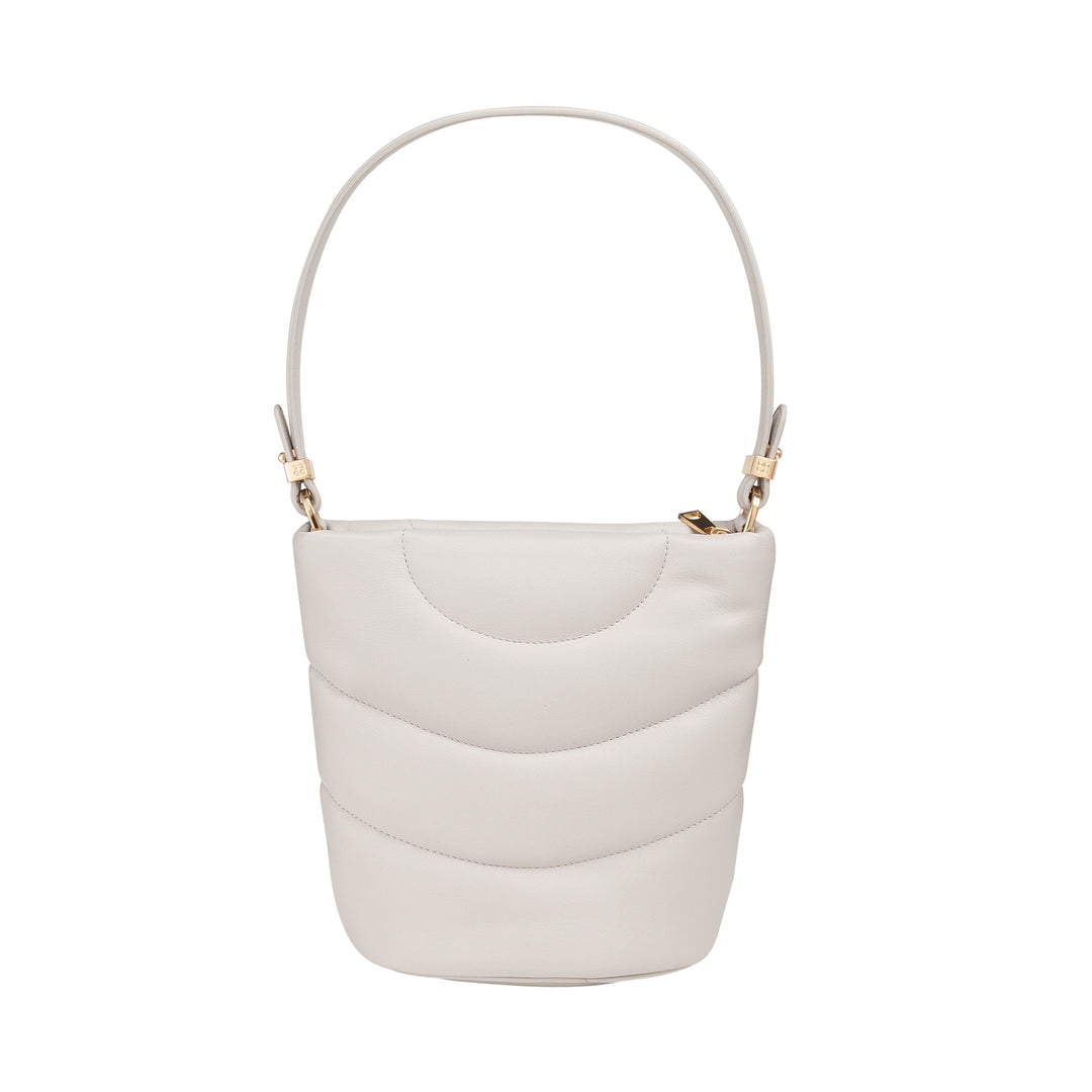 DUDU Damen-Umhängetasche und gepolsterter, gesteppter Schultergurt aus Nappaleder, kleine Tasche mit Reißverschluss, elegantes Design