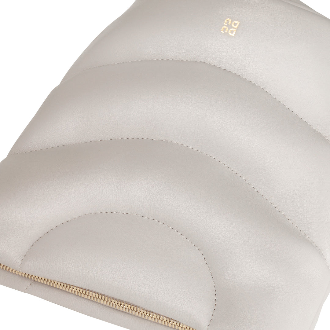 DUDU Damen-Umhängetasche und gepolsterter, gesteppter Schultergurt aus Nappaleder, kleine Tasche mit Reißverschluss, elegantes Design