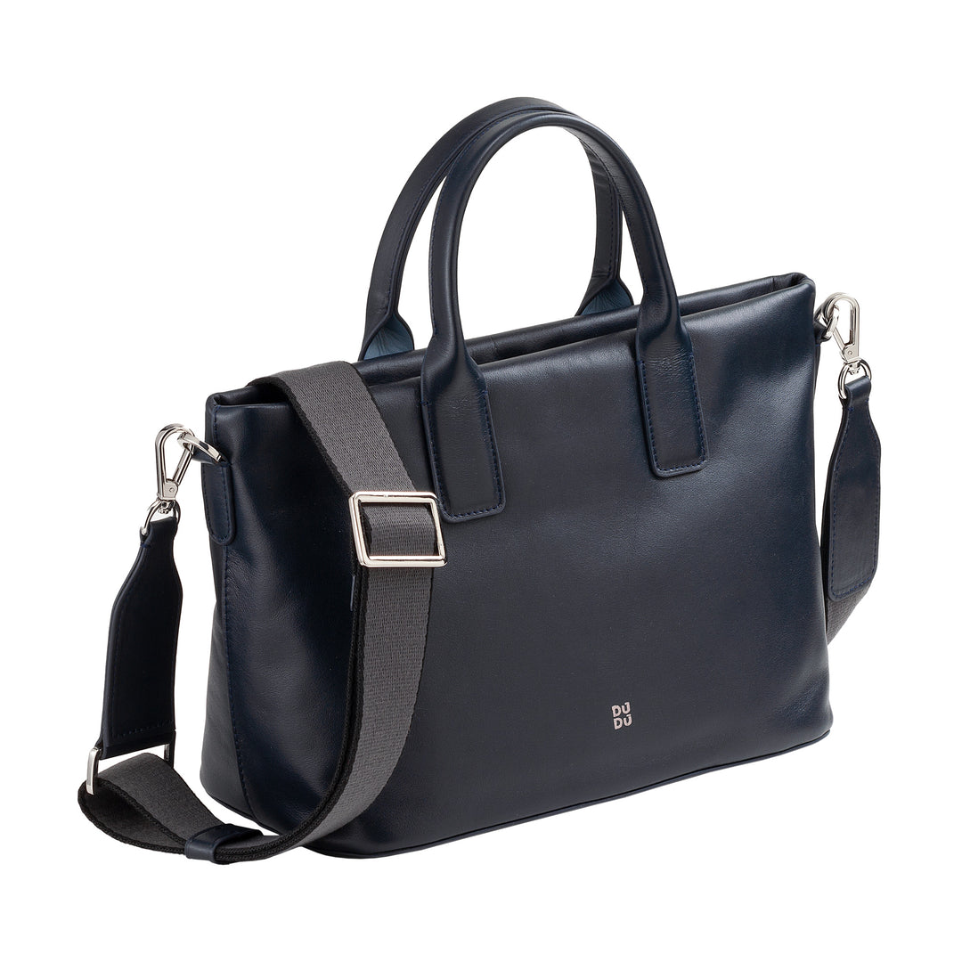 DUDU Damen-Lederhandtasche mit Schultergurt, kleine mittelgroße Umhängetasche mit Reißverschluss und abnehmbarem Schultergurt, elegante bunte Handtasche