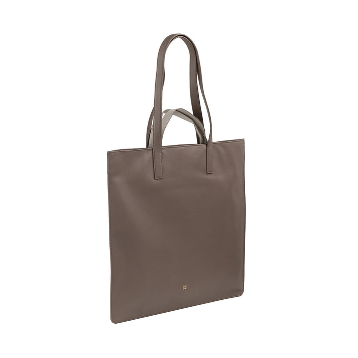 DUDU Große weiche Damentasche, Einkaufstasche aus farbigem Leder, Doppelgriffe, elegante Umhängetasche, große Handtasche