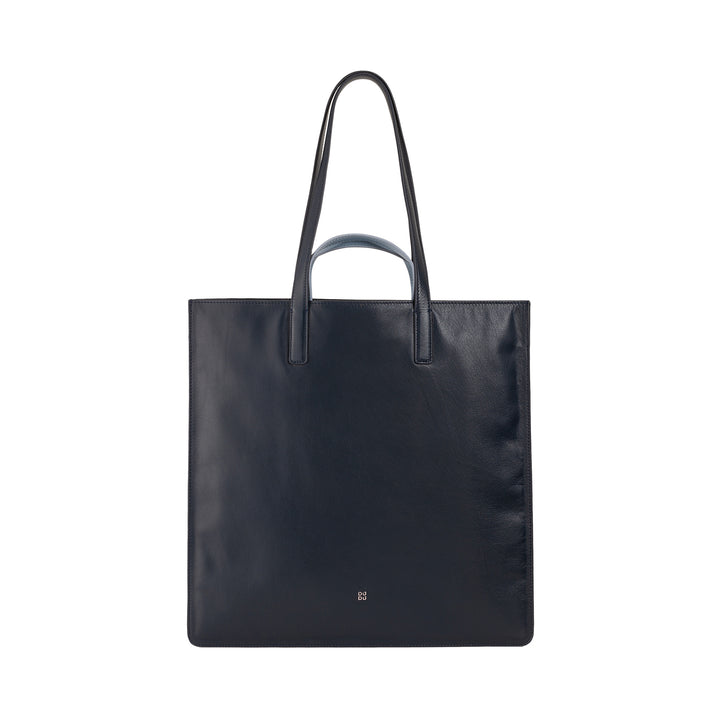 DUDU Große weiche Damentasche, Einkaufstasche aus farbigem Leder, Doppelgriffe, elegante Umhängetasche, große Handtasche