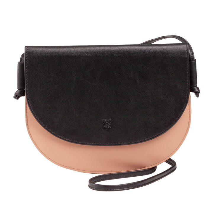 DUDU Petit sac à bandoulière en cuir pour femme, sac à main au design compact et fin avec fermeture à bouton, bandoulière réglable