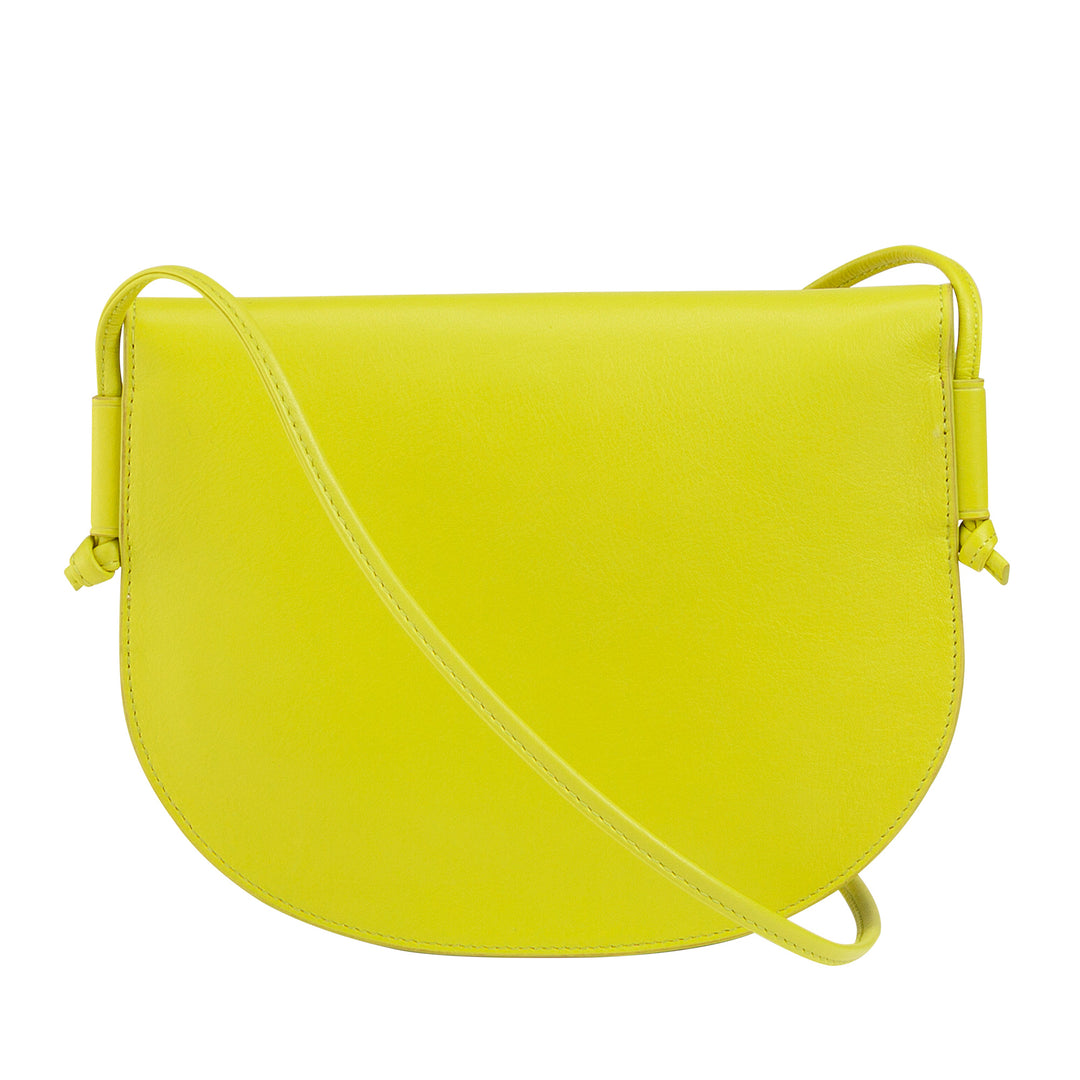 DUDU Kleine Damen-Umhängetasche aus Leder, schlanke Handtasche im kompakten Design mit Knopfverschluss, verstellbarer Schultergurt