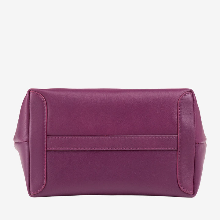 DUDU Petit Sac à Bandoulière pour Femme en Cuir Véritable, Mini Sac de Soirée Élégant, 22 x 13 cm, Double Poignées, Bandoulière en Chaîne, Fermeture Éclair