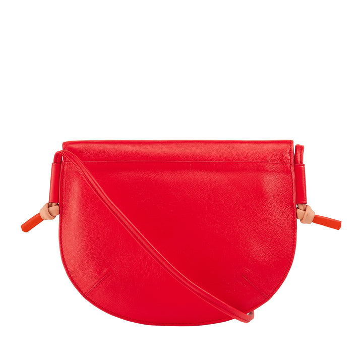 DUDU Sac à Bandoulière pour Femme avec Rabat en Cuir Véritable, Petit Sac à Bandoulière avec Rabat à Bouton Magnétique, Sac à Main