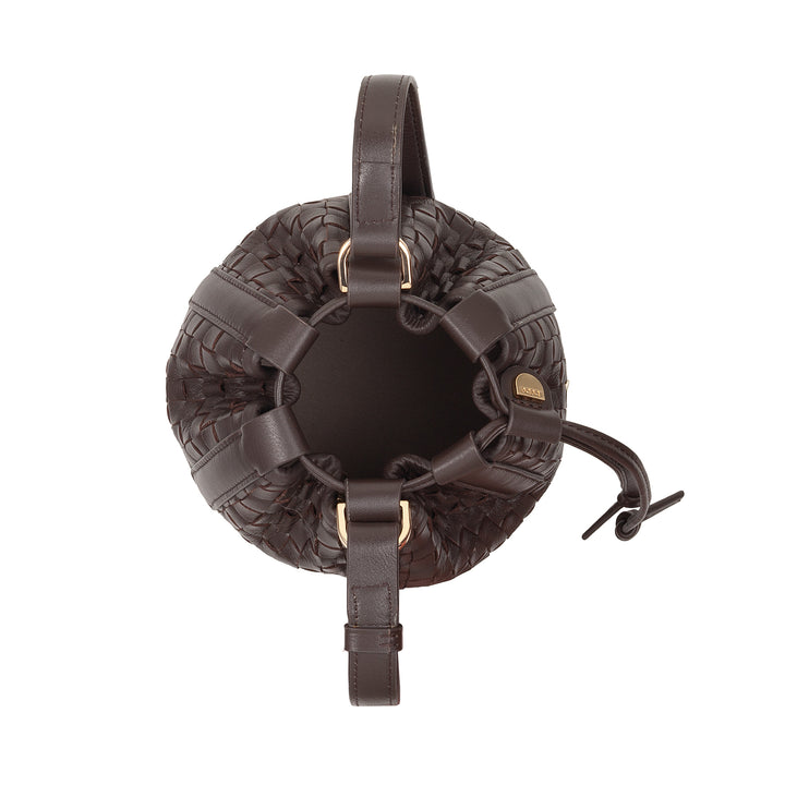 DUDU Woven Leather Bucket Bag - Small Women&