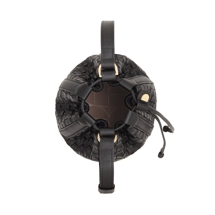 DUDU Woven Leather Bucket Bag - Small Women&
