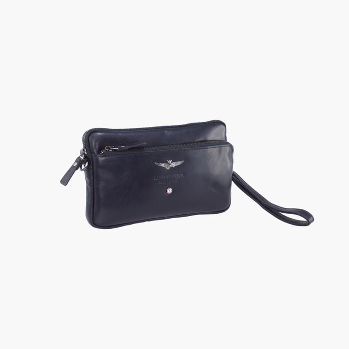 Aeronautica Militare Herren-Clutch aus Leder, Vintage-Linie AM356-NE