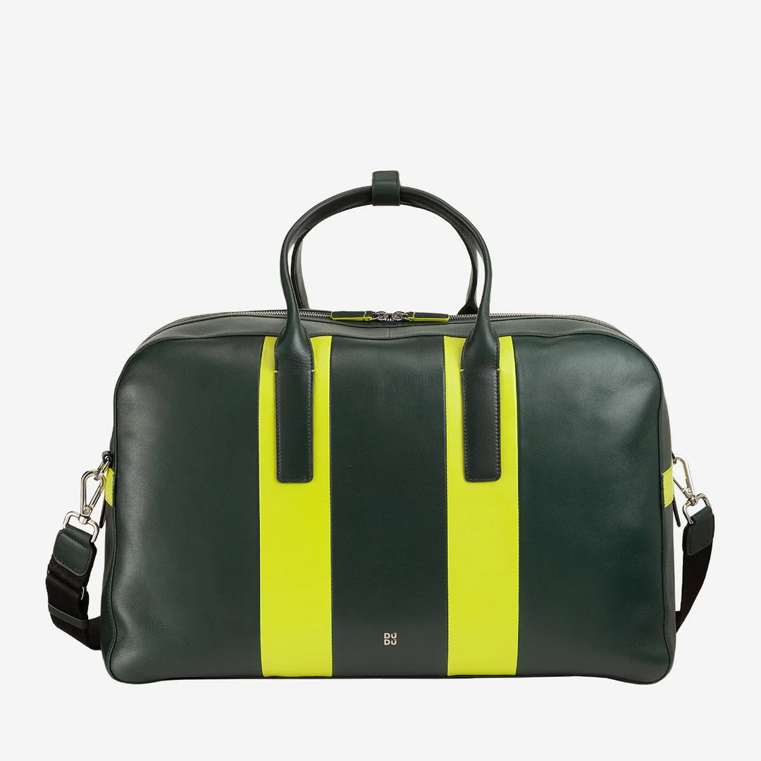 DUDU Leder-Reise-Umhängetasche, Wochenend-Sporttasche für Männer und Frauen, 32 l, groß, 49 cm, Wochenend-Reisetasche