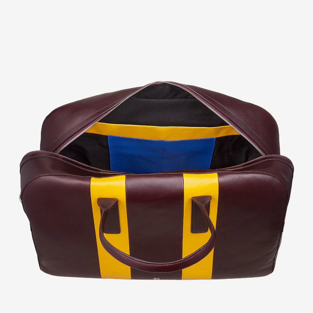DUDU Leder-Reise-Umhängetasche, Wochenend-Sporttasche für Männer und Frauen, 32 l, groß, 49 cm, Wochenend-Reisetasche