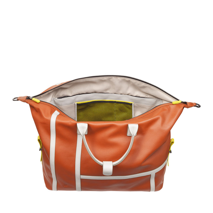 DUDU Tennis-Sporttasche aus Leder, 28 Liter, limitierte Auflage, abnehmbarer Schultergurt, Reißverschluss, Weekender für Reisen, Sporttasche aus Leder