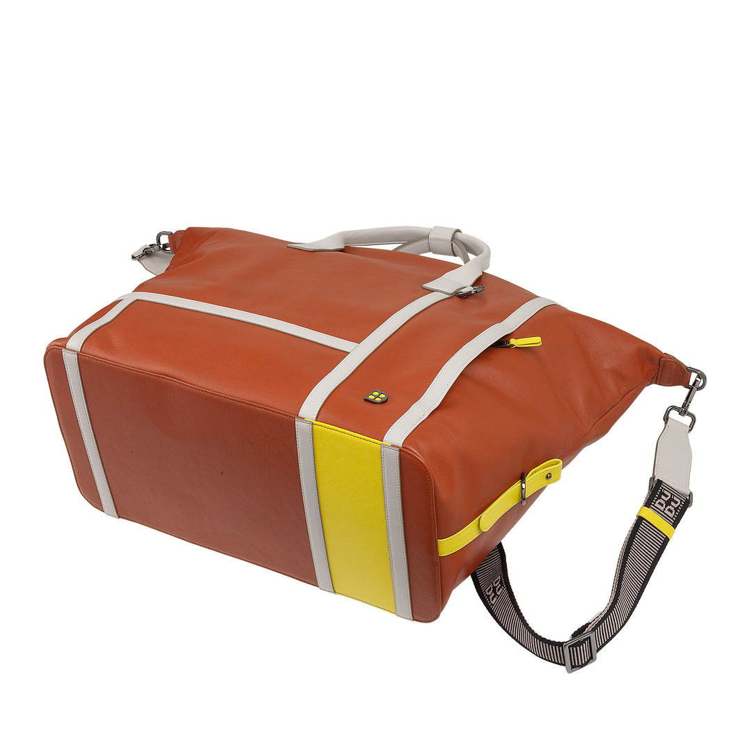 DUDU Tennis-Sporttasche aus Leder, 28 Liter, limitierte Auflage, abnehmbarer Schultergurt, Reißverschluss, Weekender für Reisen, Sporttasche aus Leder