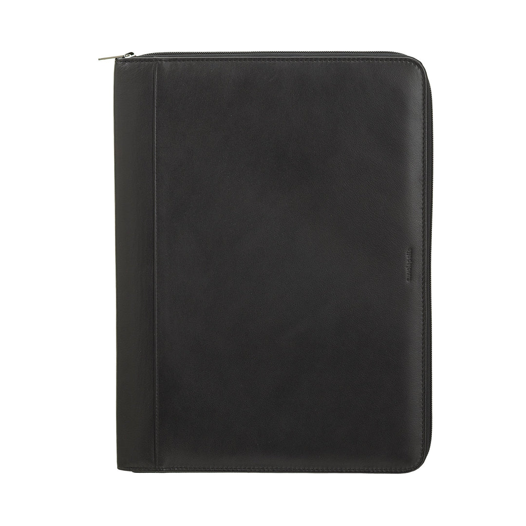 Nuvola Pelle A4 Leather Document Folder, Work Organizer Notepad Holder, Pen Holder, Tablet Holder with Round Zipper
