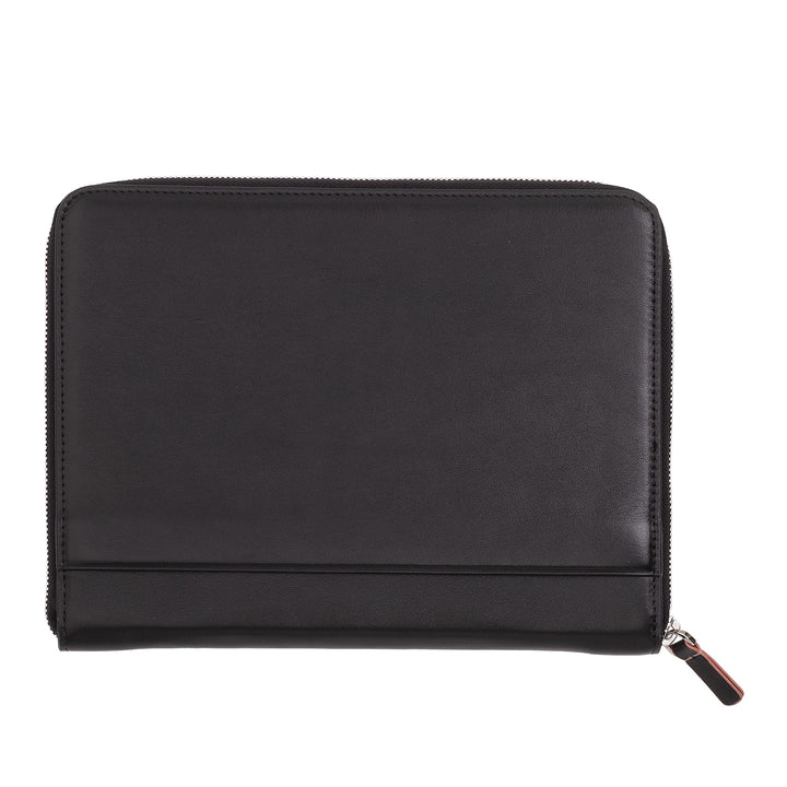 DUDU Genuine Leather A5 Document Folder for Men and Women, iPad Mini Tablet Holder, Clipboard, Organizer for A5 Notebooks