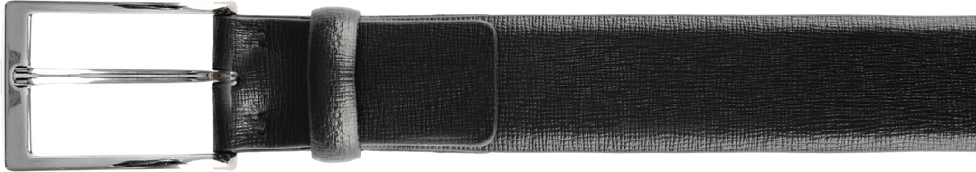 Gerba Gürtel aus schwarzem Saffiano-Leder, Länge 110 cm, CG001B110
