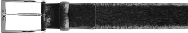 Gerba Gürtel aus schwarzem Saffiano-Leder, Länge 110 cm, CG001B110