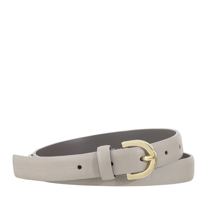 DUDU Ceinture fine pour femme en cuir souple, H 20 mm, fabriquée en Italie, élégante, réglable et raccourcissable
