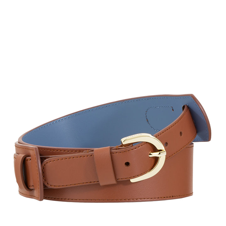 DUDU Ceinture en Cuir pour Femme Fabriquée en Italie, H 40 mm, avec Boucle en métal, Largeur 4 cm, Ceinture élégante pour Robe, Pantalon