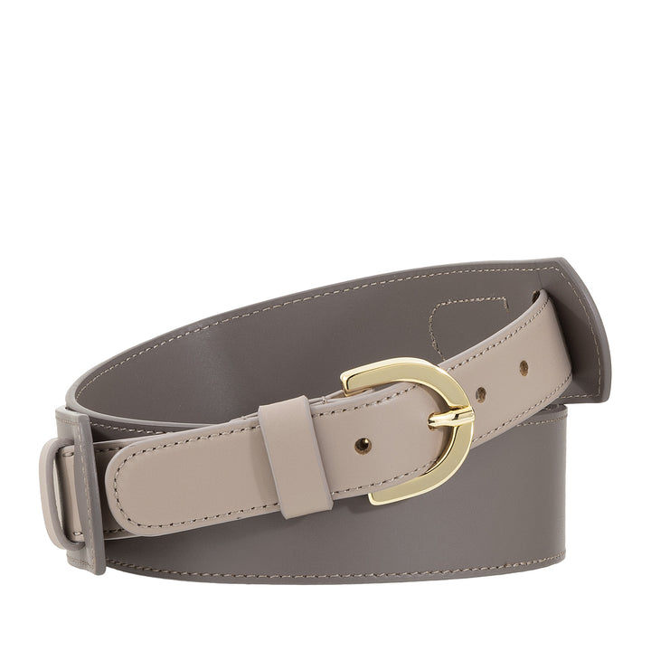 DUDU Damen-Ledergürtel, hergestellt in Italien, H 40 mm, mit Metallschnalle, Breite 4 cm, eleganter Gürtel für Kleid, Hose