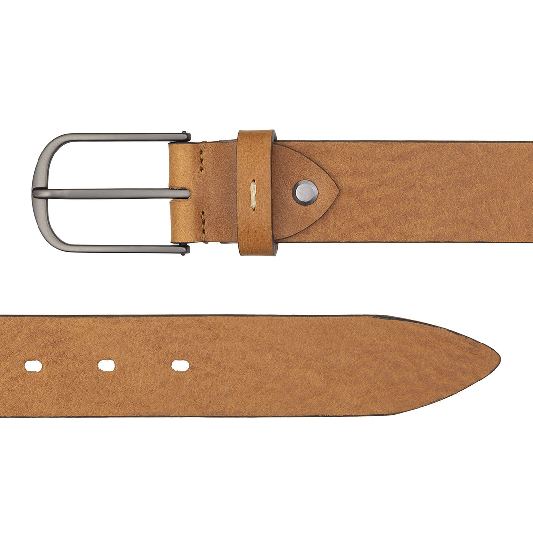 DUDU Ceinture pour Homme en Cuir Végétal, Fabriquée en Italie, H 35mm, Ceinture Souple et Durable de Haute Qualité