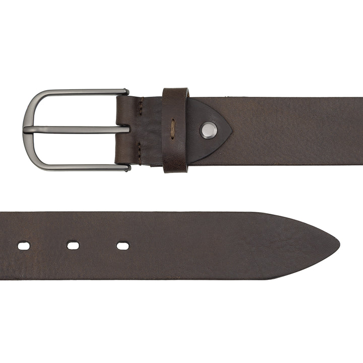 DUDU Ceinture pour Homme en Cuir Végétal, Fabriquée en Italie, H 35mm, Ceinture Souple et Durable de Haute Qualité