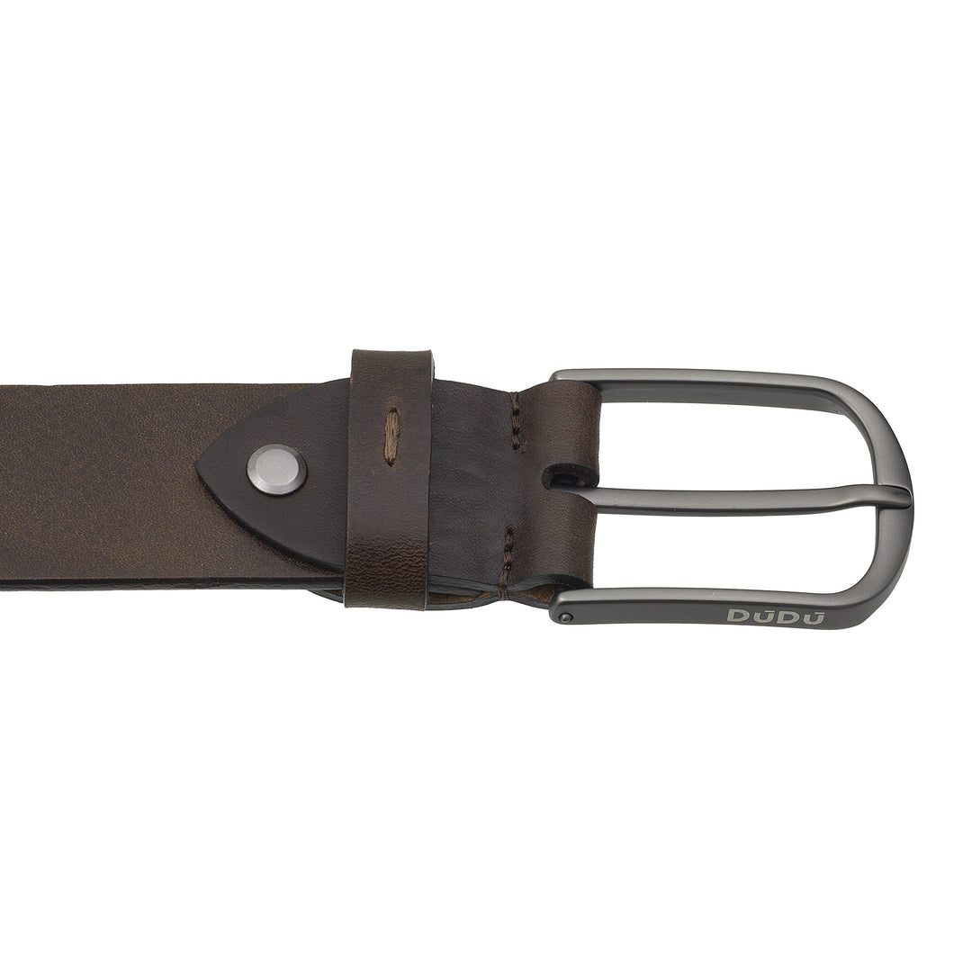 DUDU Ceinture pour Homme en Cuir Végétal, Fabriquée en Italie, H 35mm, Ceinture Souple et Durable de Haute Qualité