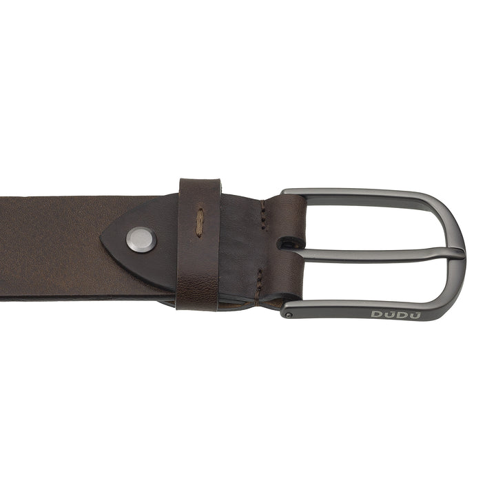DUDU Ceinture pour Homme en Cuir Végétal, Fabriquée en Italie, H 35mm, Ceinture Souple et Durable de Haute Qualité