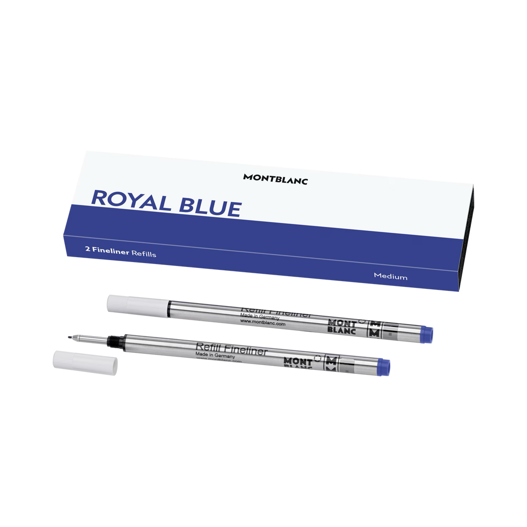 Montblanc 2 recharges pour fineliner pointe M bleu royal 128248
