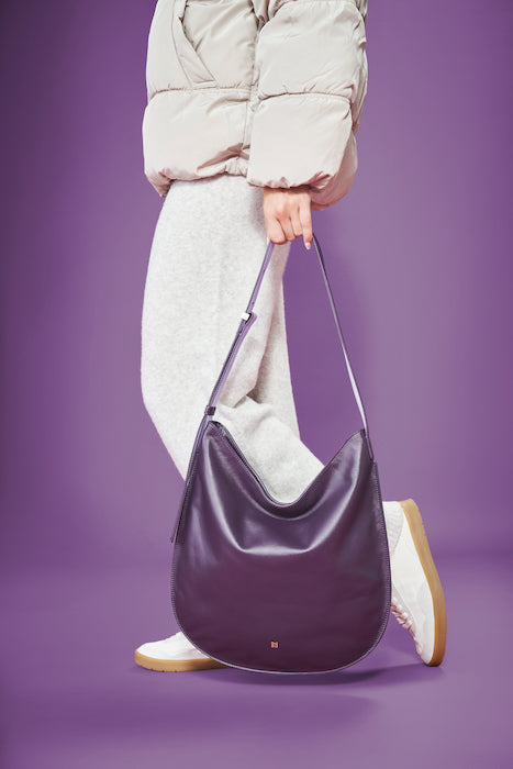 DUDU Sac à bandoulière pour Femme en Cuir Souple, Sac Hobo avec Fermeture éclair, Grand Sac à bandoulière réglable coloré et spacieux