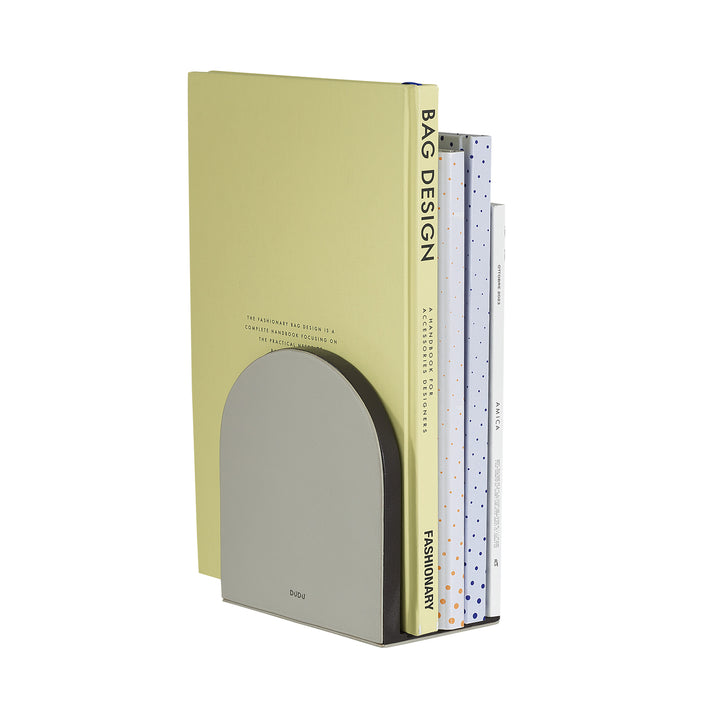 DUDU Dekorative Design-Buchstütze, Buchstützen mit farbigem Echtlederbezug, für Heimregale und Büroschreibtische