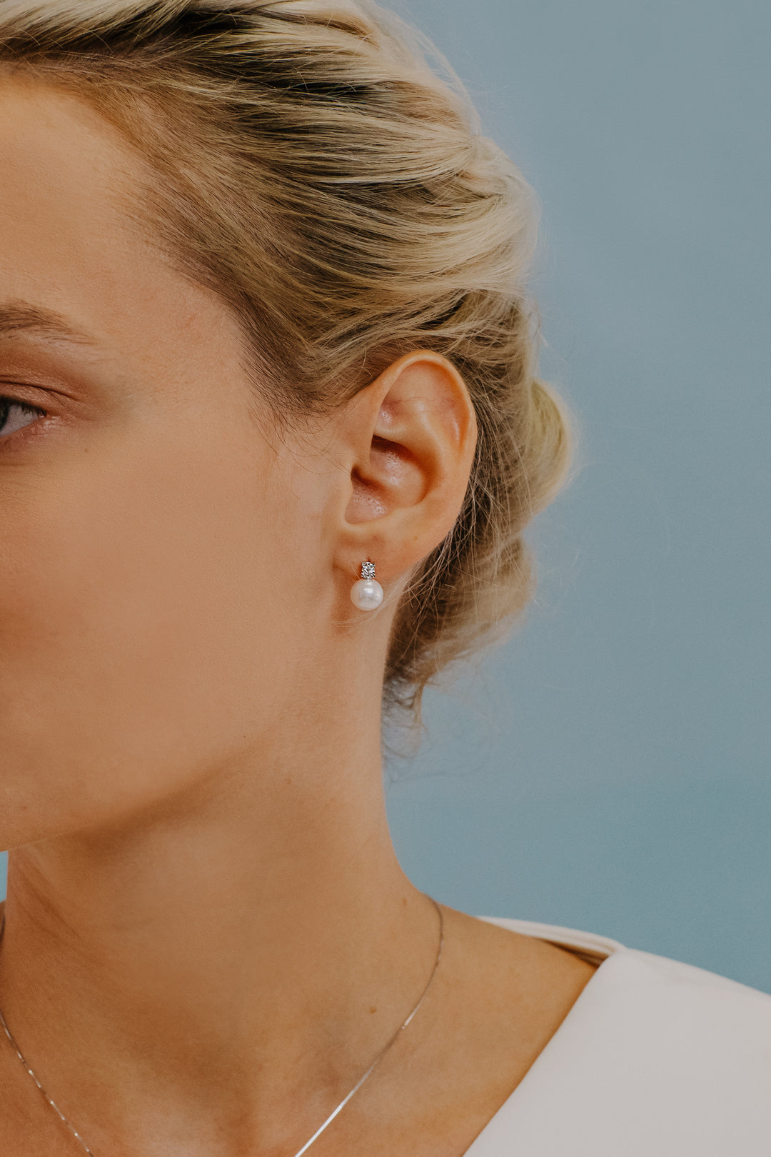 Comete Earrings Light Points Pearls in Gold and Diamonds ORP731