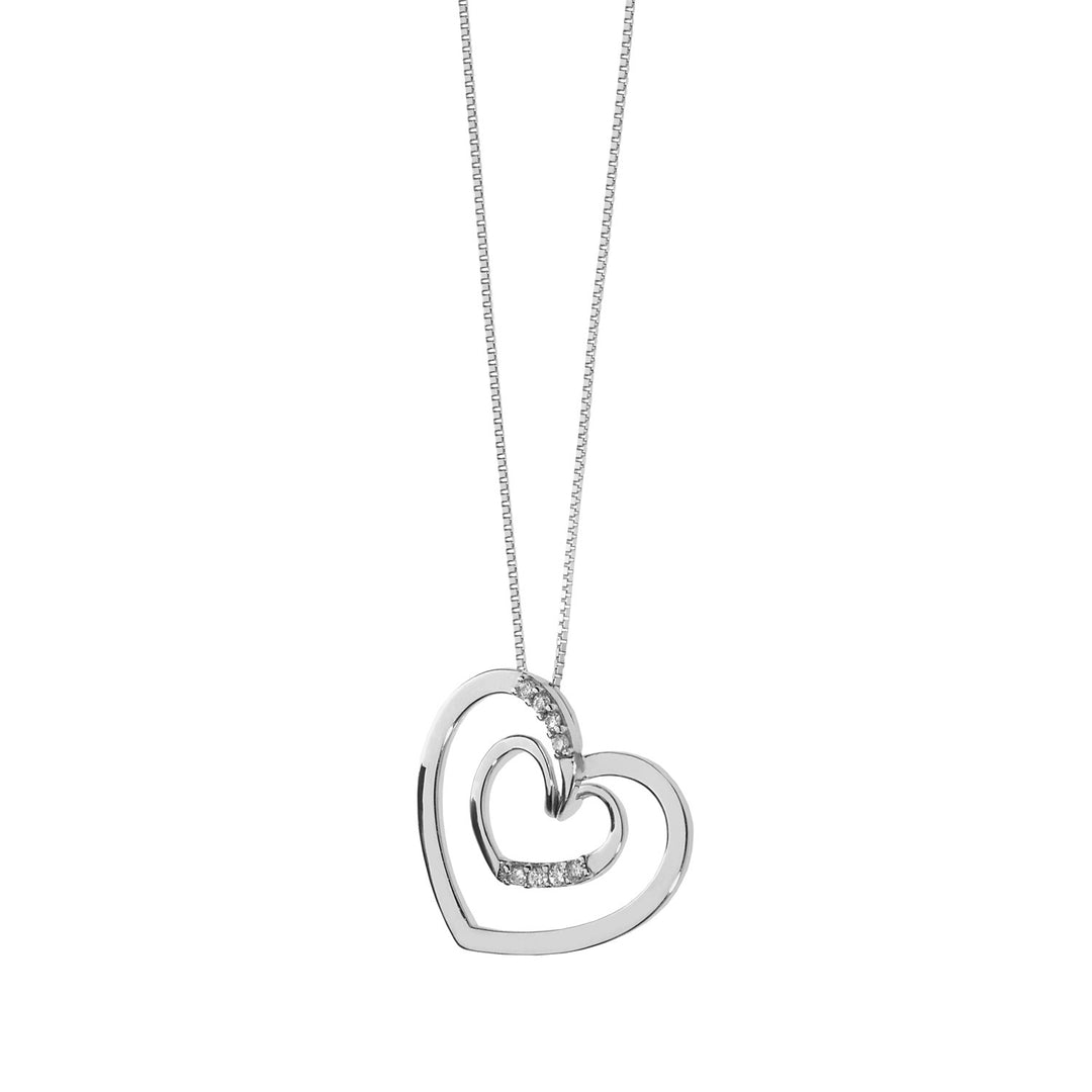 Comete Heart necklace in Gold and Diamonds GLB1339
