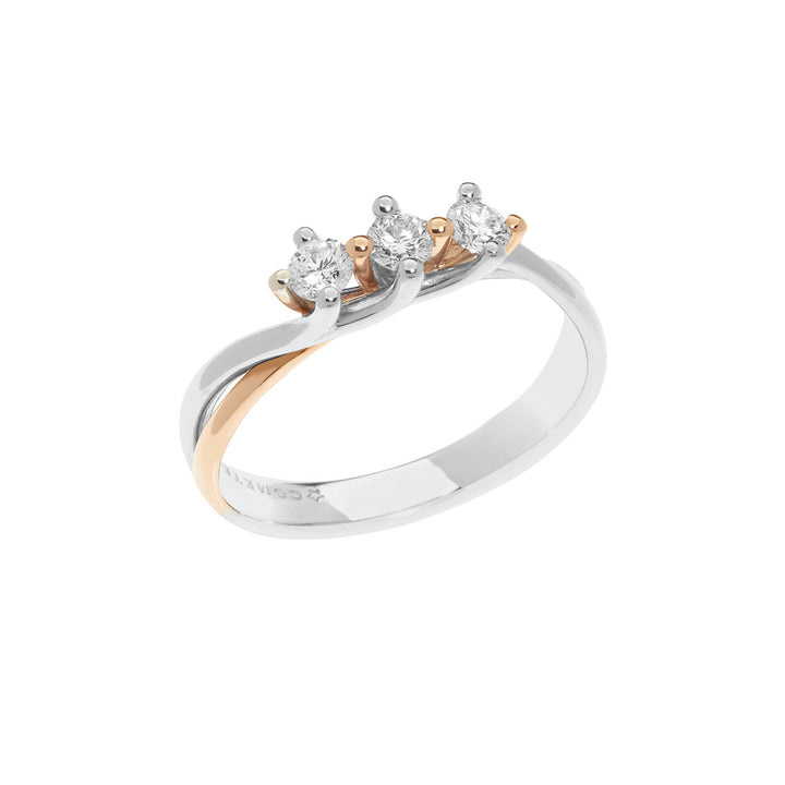 Comete Trilogy Bicolour in Gold and Diamond ANB2590