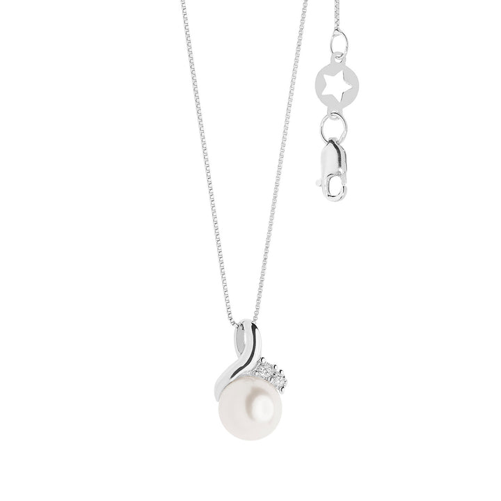 Comete Collana in Oro con Perle e Diamanti GLP610
