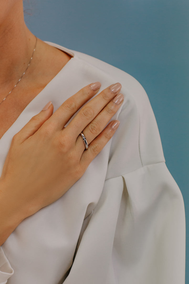 Bague en argent pour hommes Comete Toi et Moi ANG105M18M