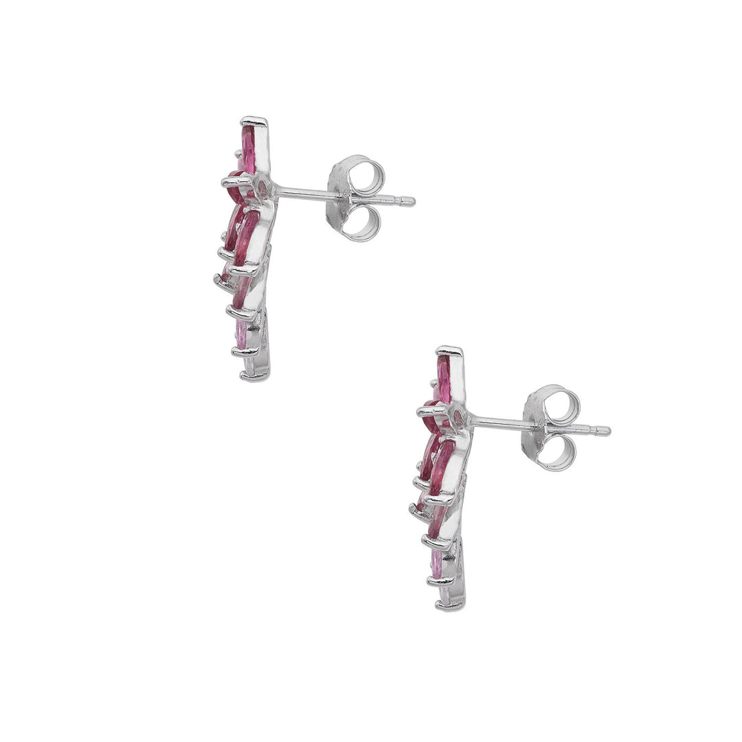 Comete-Ohrringe aus rosa degradierten Zirkonen 925‰ Silber ORA212