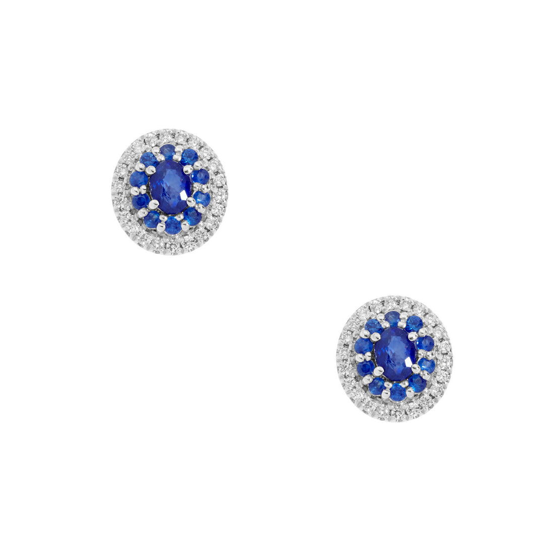 Comete Orecchini in Oro Diamanti e Zaffiri blu ORB1031