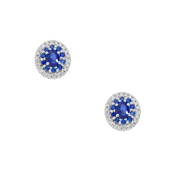 Comete Orecchini in Oro Diamanti e Zaffiri blu ORB1031