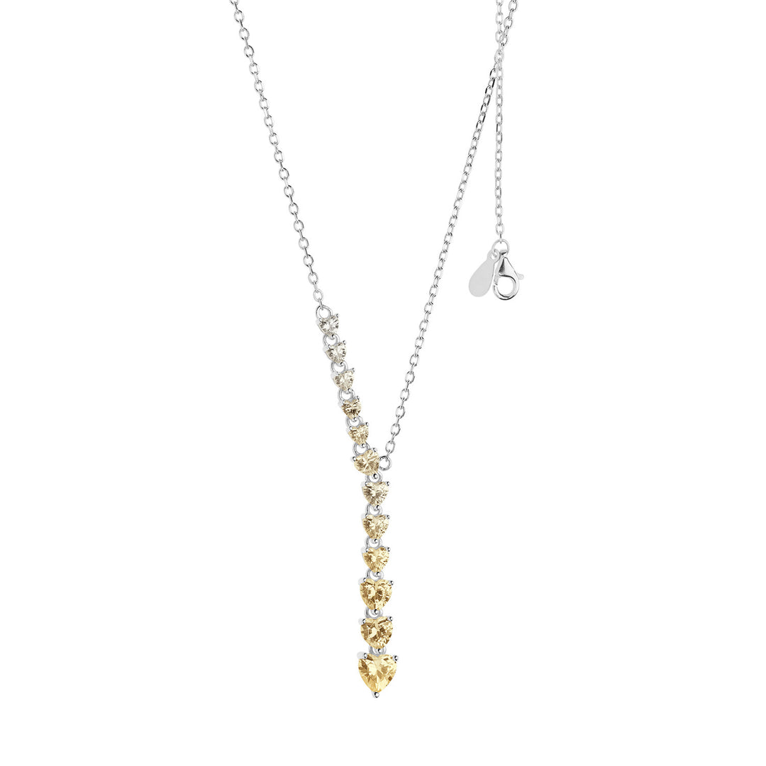 Comete Choker with hearts in degradé Silver GLA245