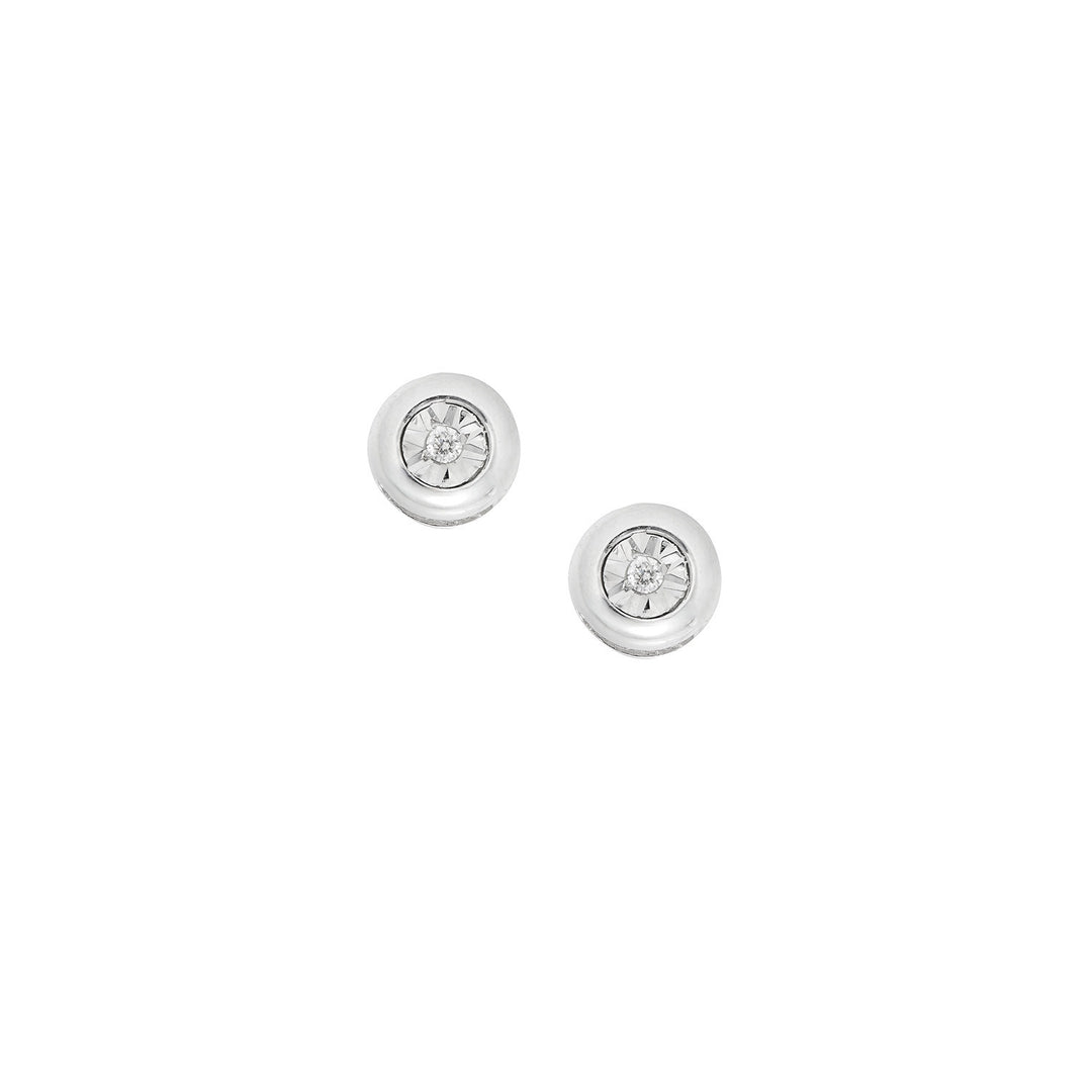 Comete-Ohrringe aus 375‰-Gold und weißen Diamanten KORB1001