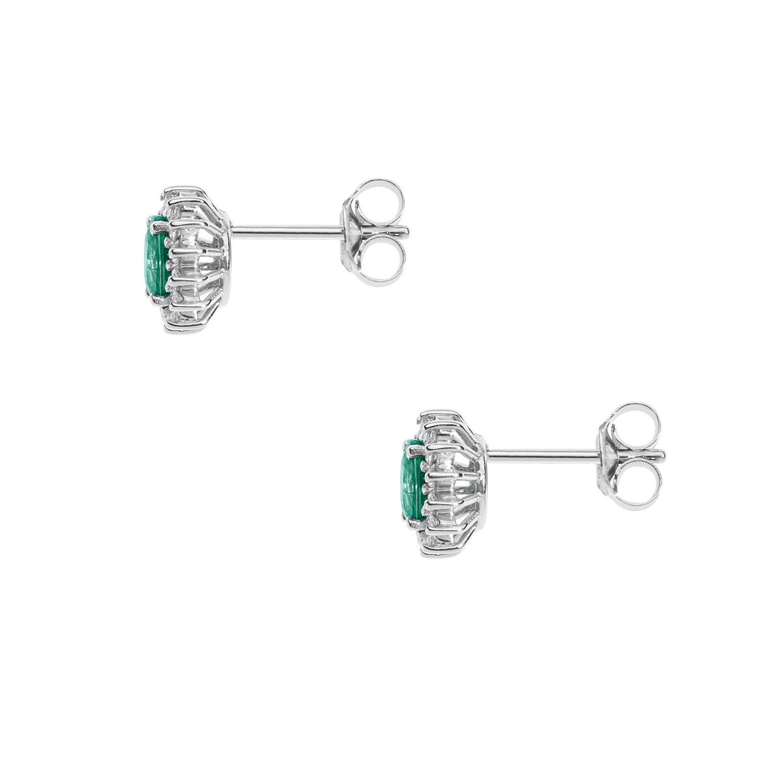 Comete Earrings in Gold and Oval Emeralds ORB1027S3