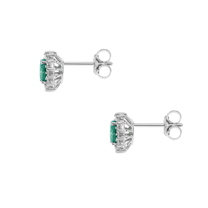 Comete Earrings in Gold and Oval Emeralds ORB1027S3
