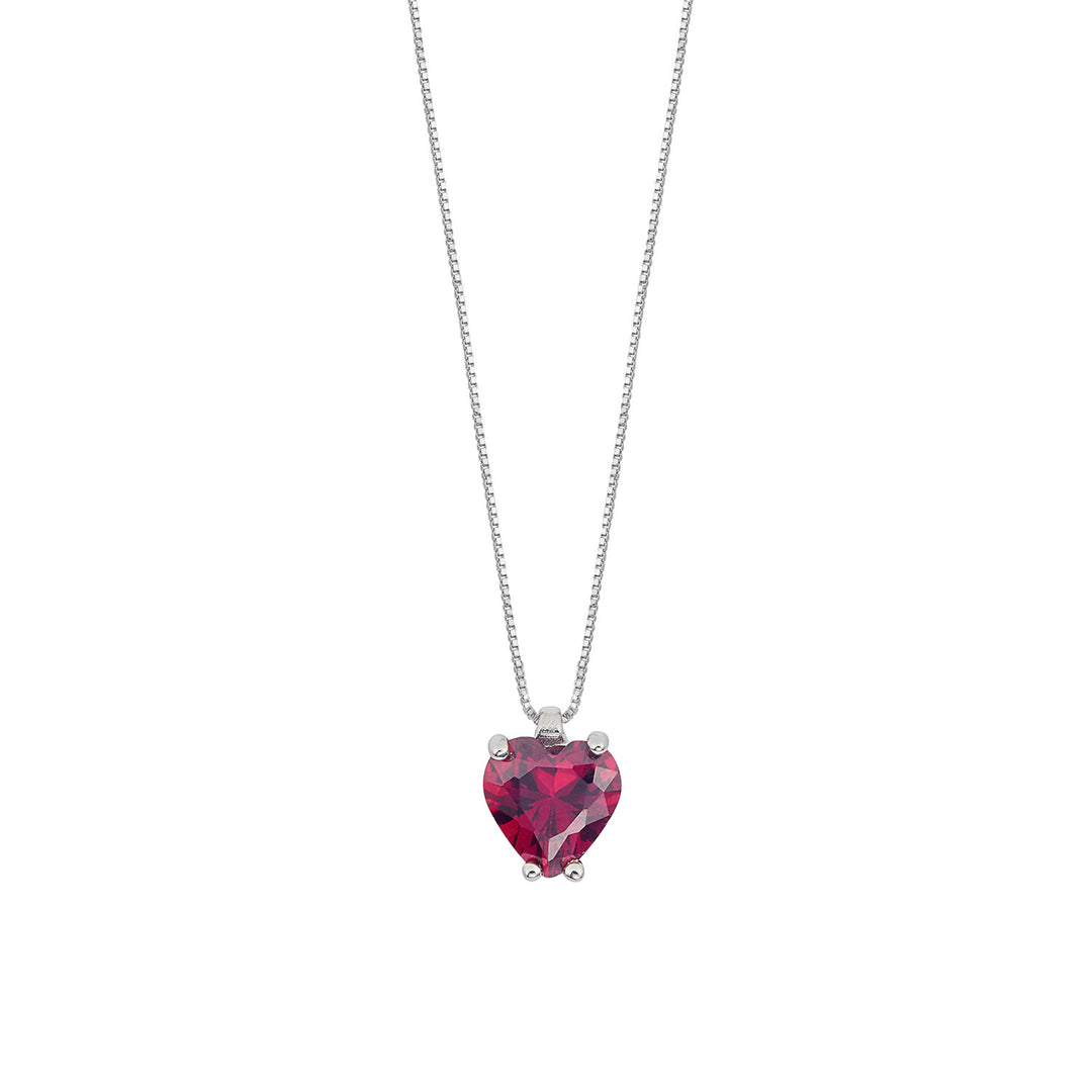 Comete Collana in Oro e Rubino Cuore Small GLB1660