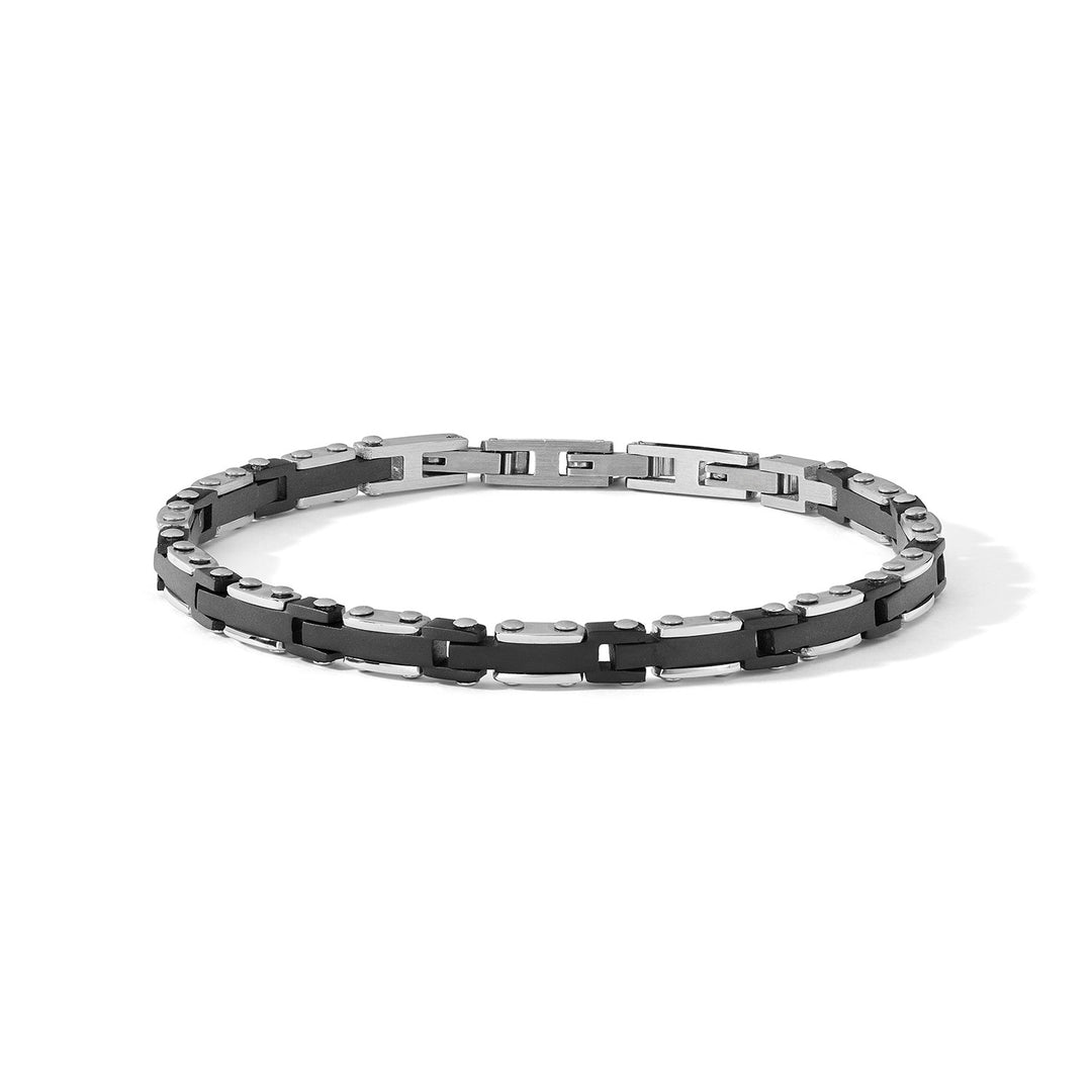 Comete Bracciale Acciaio con Pvd nero e zircone UBR1237